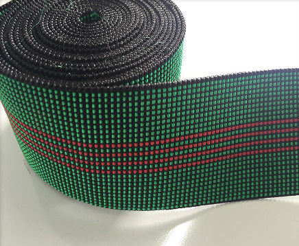 China starkes elastisches Hauptgewebe 50g/M des 50mm grüne Farbtrampoline-gewebten Materials fournisseur