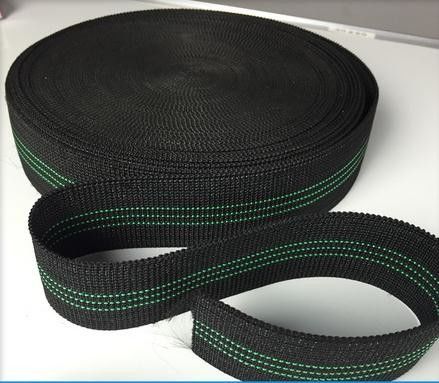 China Schwarze Farbe indisches des Art-Sofa-elastische gewebten Materials 68g/M mit 3 Grünen Grenzen fournisseur
