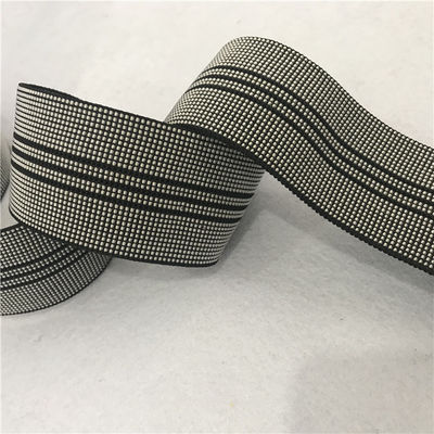 China Pp. umschlingen Verlängerungs-Weiß des 50mm Sofa-elastisches gewebten Materials 40%-50% mit schwarzen Linien fournisseur