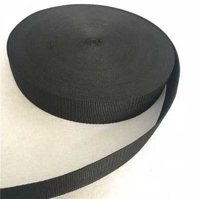 China Pp.-Band-Schwarz-Farbplastikgewebtes material für Patio sitzt 50mm Breite 50g/M vor fournisseur