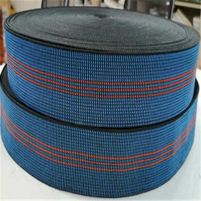 China Blau hoher des Hartnäckigkeits-kundenspezifischer Rasen-elastisches Stuhl-gewebten Materials mit 3 roten Bügeln fournisseur