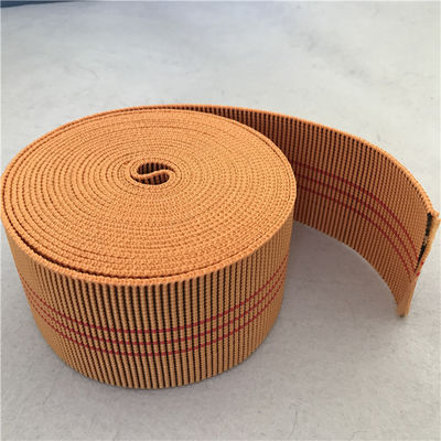 China Verlängerung des 60mm Orangen-Farbmöbel-gewebten Materials 20%-30% im Freien mit 3 roten Linien fournisseur