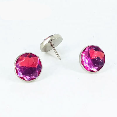 China Dauerhafter Diamant-Polsterungs-Knopf-Rosa-und Blau-Farbgrößen-25mm kombinierter Knopf fournisseur