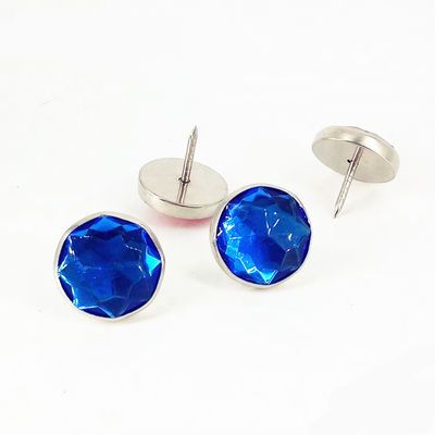 Dauerhafter Diamant-Polsterungs-Knopf-Rosa-und Blau-Farbgrößen-25mm kombinierter Knopf fournisseur